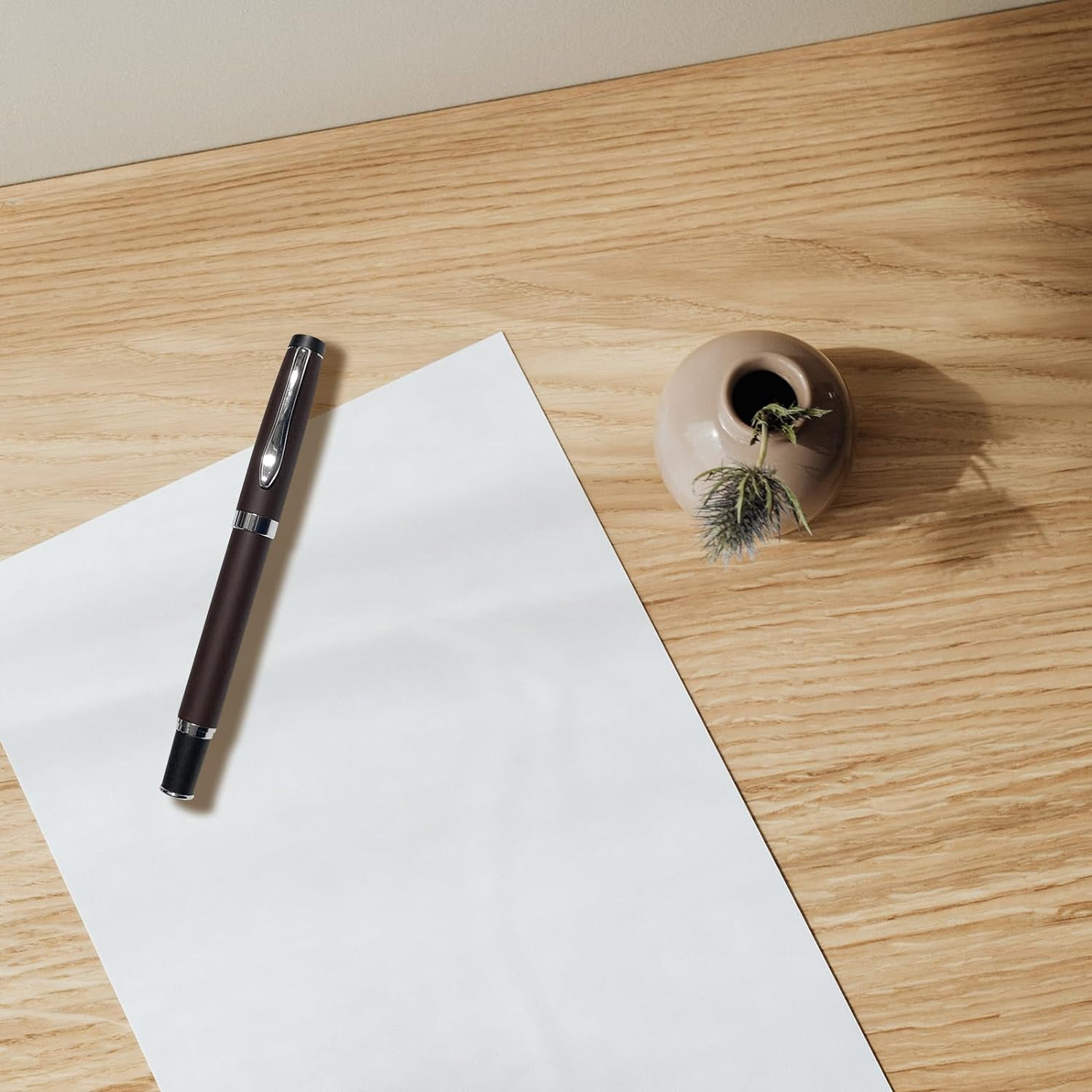 Gripper Rollerball Pen - Matt Brown with Anti Slip Grip (Budget Friendly Pen)
