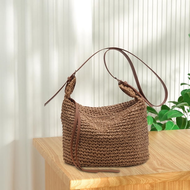 Bolso de hombro para mujer, regalos elegantes, bolso de mano femenino para viajes, verano, primavera, desplazamientos Café