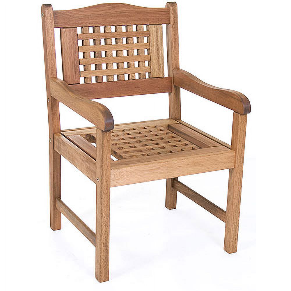 Portoreal 100% FSC Eucalyptus Wood Chair. Ideal for patio, Brown - image 2 of 4