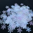 thumbnail image 7 of 300Pcs Christmas Decorations Christmas Plastic Snowflakes Decorations Snowflake for Craft Christmas Table Decorations Supplies Mini Snowflakes Ornaments Decor for DIY Craft Home Winter Party, 7 of 7