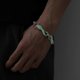 thumbnail image 2 of Pulsera de serpiente que brilla en la oscuridad, luminosa, vintage, de acero inoxidable plateado., 2 of 5