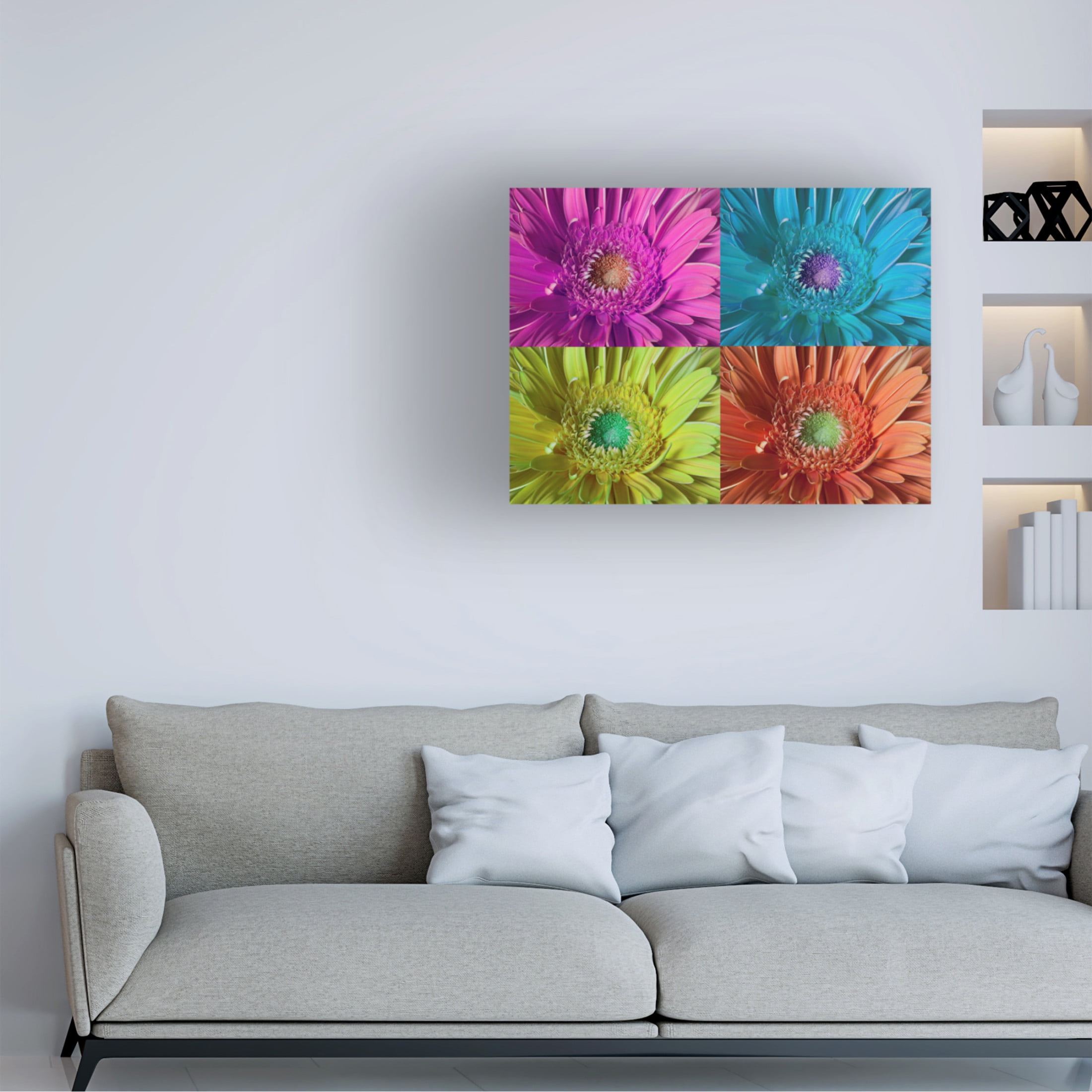 Canvas Wall Art - Lori Hutchison 'Chryst-Mum' Wall Art for Living Room, Bedroom, or Office Décor by Trademark Fine Art - 19 x 14 Inches