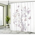 thumbnail image 4 of Ambesonne Floral Shower Curtain, Tree Swirly Branches Flowers, 69"Wx70"L, Pale Mauve, 4 of 4