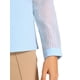 thumbnail image 5 of BLUSA V DE CUELLO DE LENGUA INSPIRADA CHIC PARA MUJER CON MALLA EN EL PANEL Y MANGAS DE LANTERNA, CAMISA ELEGANTE PARA OFICINA TALLA XL AZUL CLARO, 5 of 6