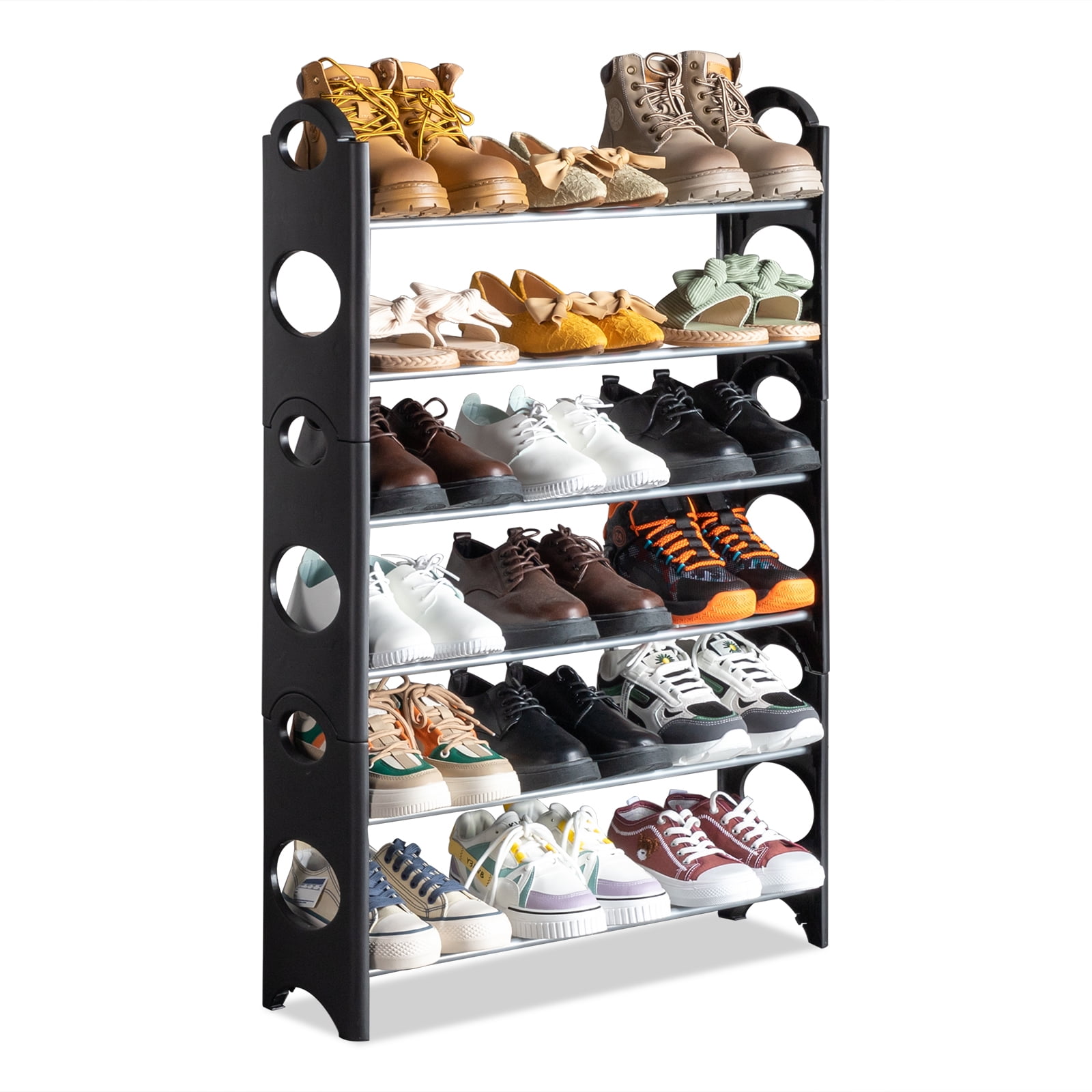 Ktaxon 5-Tier Shoe Rack, Metal Shoe Shelf, Storage Organizer Hold