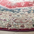 thumbnail image 3 of SAFAVIEH Monaco Bruce Overdyed Geometric Area Rug, Ivory/Red, 6'7" x 6'7" Round, 3 of 7