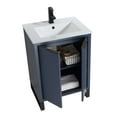 thumbnail image 4 of Fine Fixtures Opulence Collection 24 in. W x 18 in. D x 33 in. H Bathroom Vanity in Navy Blue with White Ceramic Sink - Black hardware, 4 of 8