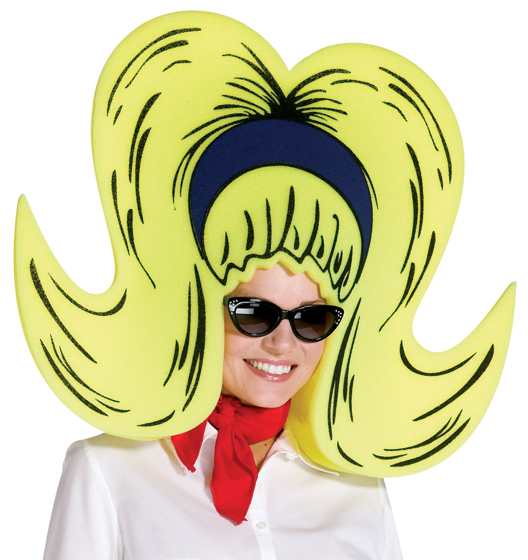 yellow foam wig