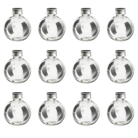 

25pcs 150ml Transparent Plastic Bottles Round Bulb Shape Bottle Decoration
