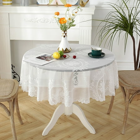 

Bellaven Beautiful Round Lace Tablecloth 100% Polyester Machine Washable Vintage Tablecloth Vintage Lace 39 Inch Round