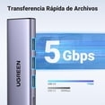 thumbnail image 4 of HUB USB-C Docking Station 5 en 1 HDMI 2.0 4K@30Hz 3 USB-A 3.0 (5Gbps) USB-C PD Carga 100W, 4 of 6