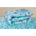 Mainstays Kids Aqua Butterfly Floral 5Piece Bed in a Bag Bedding Set