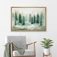 thumbnail image 4 of wall26 Framed Canvas Print Wall Art Pastel Green Pine Tree Forest Landscape Nature Wilderness Illustrations Fine Art Decorative Rustic Multicolor for Living Room, Bedroom, Office - 24"x36", 4 of 7