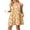 08-Yellow Peony, variant on JWD Women's Rompers summer sleeveless short Jumpsuits Button adjustment with pocket Light Khaki M