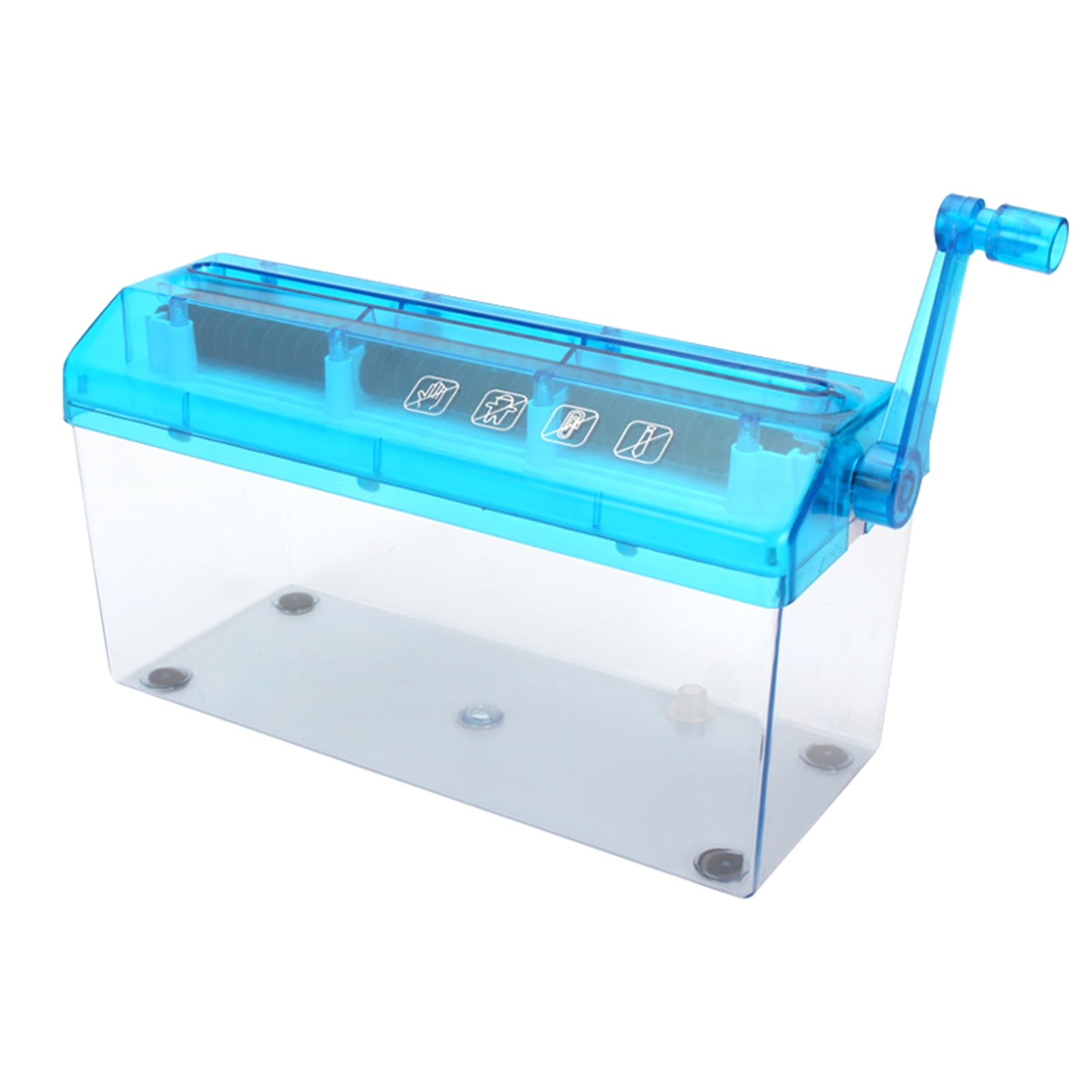 Pnellth A4 Paper Hand Shredder Portable Paper Shredder Manual Shredder 3mm Strip Cut Transparent Window Documents Paper Cutting Tool Home Office Stationery