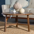thumbnail image 2 of Gap Home Mid-Century Modern Simple 3 Leg Round Coffee Table, Dark Walnut, 2 of 14