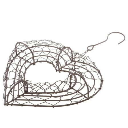 Heart Succulents Pot Hanging Planter Plant Holder Basket Made of Iron Wire