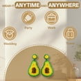 thumbnail image 4 of DESIGNICE Summer Earrings,Avocado Earrings for Women,Glass Rice Beads Studs Earrings for Women,Womens Earrings for Outdoor Travel、Vacation,Style4, 4 of 7