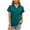 Green, variant on Fesfesfes Basic Tees for Women Women Fashion Turndown Collar Short Sleeve Shirt Casual Loose Shirt Tops Womens T Shirt S(US:4)