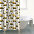thumbnail image 4 of Cartoon Construction Vehicles Cranes Shower Curtain 72"x84" ,Bathroom Decorative Shower Curtains Set with 12 Hooks,Modern Waterproof Washable Shower Curtain, 4 of 6