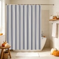thumbnail image 5 of Vintage Blue Striped Shower Curtain Set - Small 36" x 72" Washable Bathtub Curtain with 12 Hooks, Farmhouse Stripes Aesthetics Waterproof Fabric Stall Shower Curtains for Bathroom/Bathtub Décor, 5 of 8