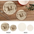 thumbnail image 4 of SKYSONIC Horse Desert Pot Holders Set Trivet Hot Pads Potholder Cotton for Kitchen Weave Pot Mat Cooking Baking Decor Home, 4 of 7