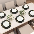 thumbnail image 2 of REGALWOVEN Placemats Set of 6 Faux Leather Placemats for Kitchen Dining Table Decor Washable Heat Resistant Table Placemats Wipeable Table Mat Black 15*15in, 2 of 7