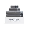 thumbnail image 1 of Toallas de baño Nautica de algodón suave y absorbente, 6 piezas, Signature Grey, 1 of 9