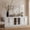White StyleA+B, variant on Modern Fort Storage Cabinet, Fluted Arched Door Accent Chest with Adjustable Shelves for Living Room Bedroom, Small Buffet Sideboard for Kitchen Entryway, White