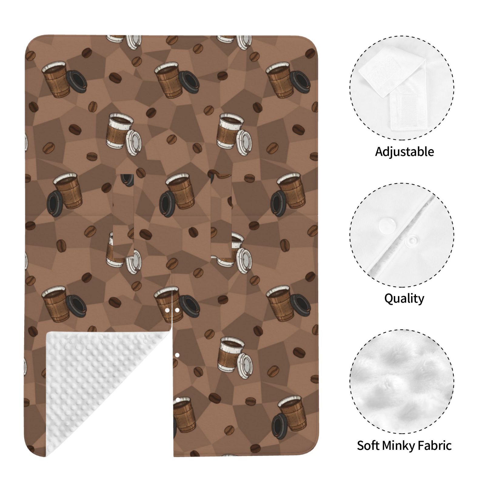Car Seat Cover Baby - Warm Coffee Pattern Breathable Infant Car Seat Cover for Baby Carseat, Lightweight Comfort Baby Essentials Must Haves Newborn Stuff for Girl Boy