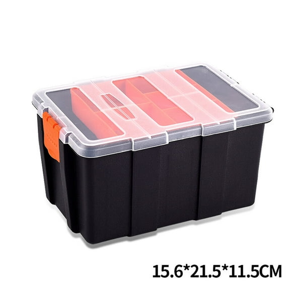 Caja de herramientas multis con bandeja y divisores Sunnimix organizadores de herramientas plástico 15.6x21.5x11.5cm