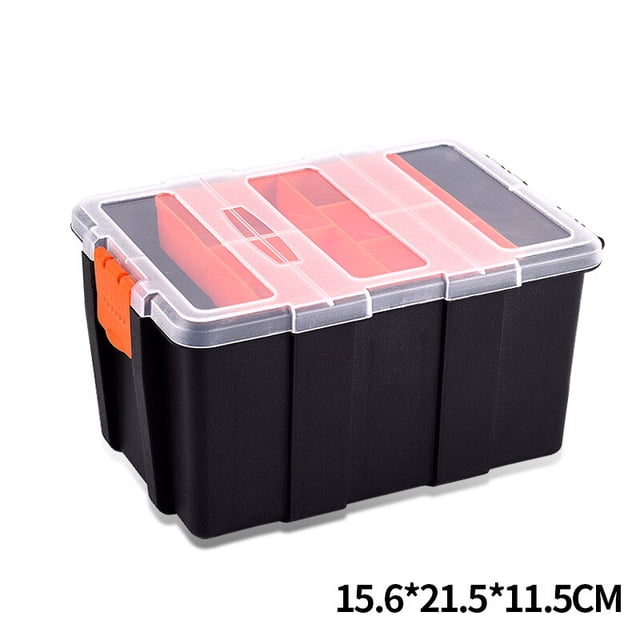 Caja de herramientas multis con bandeja y divisores Sunnimix organizadores de herramientas plástico 15.6x21.5x11.5cm