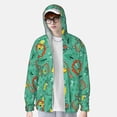 thumbnail image 4 of Sigee Funny Animals in Jungle Print UPF50+ Men's Sun Protection Hoodie Shirt SPF UV Shirt Long Sleeve Fishing Outdoor Lightweight, S-3XL, 4 of 9