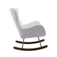 thumbnail image 5 of Guyou Modern Sherpa Rocking Chair, Wingback Upholstered Accent Chair Single Sofa Chair, Nursery Glider Rocker for Living Room Bedroom Nursery, White, 5 of 12