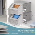 thumbnail image 5 of Stackable Hat Storage for Baseball Caps, Hat Storage Boxes for Closet, Holds up to 12 Caps with Cardboard, Hat Organizer for Women & Men(Two Clear Window) (Grey 1PC), 5 of 8