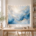 thumbnail image 5 of Soft Blue Marble with Cloudy White Areas, Serene Abstract Style for Abstract Art Fans, Modern Wall Art, Housewarming Gift, Tapestry Wall Hanging for Bedroom and Dorm, 5 of 7