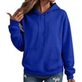 thumbnail image 2 of Women's Hooded Sweatshirt Long Sleeve Oversized Casual Pullover Hoodie Travel Hoodie S, 2 of 5