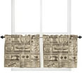 thumbnail image 6 of Vintage Newspaper Curtains For Living Room Kitchen Curtain Bedroom Decorative Window Treatments Home Drapes, 6 of 7