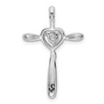 thumbnail image 3 of 14k White Gold Diamond Heart Omega Slide Pendant PM5111, 3 of 3