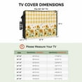thumbnail image 3 of Outdoor TV Cover 48 to 50 Inches, Farmhouse Sunflowers Yellow And White Plaid Linen Texture Waterproof TV Cover with Remote Control Pocket, Flat Screen TV Cover Protector for Outside TV, 3 of 6