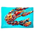 thumbnail image 1 of Carolines Treasures MW1161PILLOWCASE Lucy The Crawfish In Blue Moisture Wicking Fabric Standard Pillowcase, 1 of 2