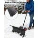 thumbnail image 2 of Yeshouse Pala quitanieves resistente con ruedas, cuchilla de acero ajustable, empujador manual ideal para limpiar nieve en entradas de vehículos y aceras sin dañar la espalda, 2 of 8