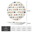 thumbnail image 2 of Salouo Colorful Trains Pattern Bone China Decorative Plate,Holiday Decor Decorative Ceramic Plates with Stand Elegant Home DéCor for Hallway/Living Room/Bedroom-6in, 2 of 6