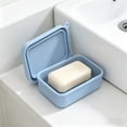 thumbnail image 4 of Silicone Soap Holder with Lid Self Draining Soap Dish for Bathroom Kitchen - Non-Slip Bar Soap Container with Cover Travel Soap Case Fast Drying - 1 Pack Soap Saver for Shower Camping RV, 4 of 6