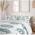thumbnail image 6 of Ambesonne Navy White Duvet Cover Sets, Maritime Knots Art, 2-Queen, Dark Teal and White, 6 of 6