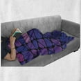 thumbnail image 6 of Abstract Soft Flannel Fleece Blanket, Contemporary Stained Glass Design with Graphic Drops Mosaic Vibrant Pattern, Cozy Plush for Indoor and Outdoor Use, 50" x 60", Purple Pink Black, by Ambesonne, 6 of 6