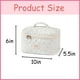 thumbnail image 2 of Bolsa de maquillaje uekeboag, tamaño grande, acolchada, para mujer, color blanco y cereza, 2 of 6