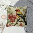 thumbnail image 2 of HENGT  Set of 2 Throw Pillow Cover Spring Vintage Watercolor Birds Flowers Green Plants Home Decor Pillowcase Square Cushion Cover for Sofa Bed Couch, 2 of 5