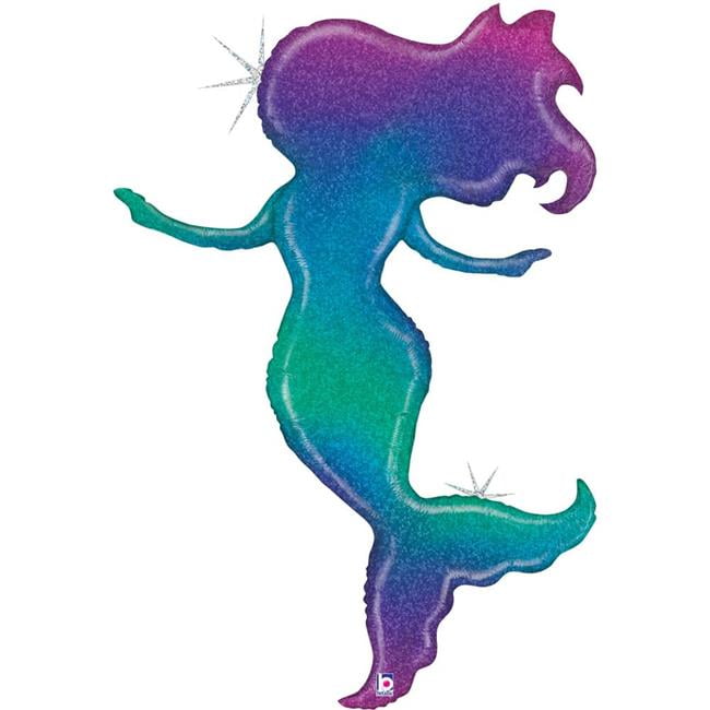 Loftus International B3-5791 52 in. Glitter Mermaid Shape Balloons