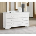 thumbnail image 2 of Maklaine Modern / Contemporary 6 Dovetailed Drawers Dresser in White, 2 of 7